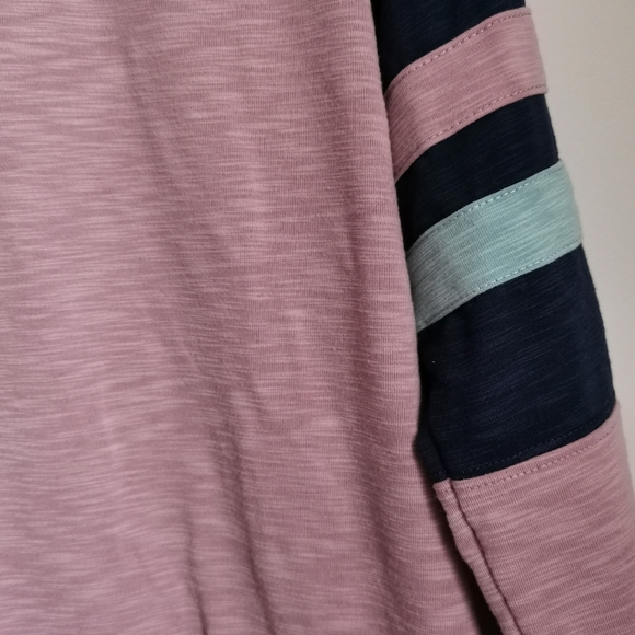 (3/$12) - L.L.Bean Unisex Kids Trail long sleeve. XL18. Pink and blue. - Picture 3 of 3